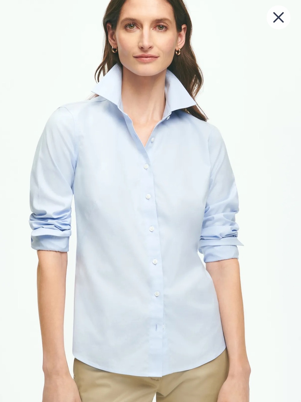 Brooks Brothers Fitted Non Iron Supima Cotton Dress Shirt